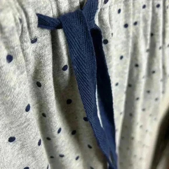 Boden Peggy Polka Dot Dress 8L Tall Jersey Knit Pockets Drawstring 3/4 Sleeves - Picture 4 of 9